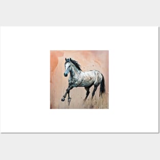 horse in gallop sketch Posters and Art